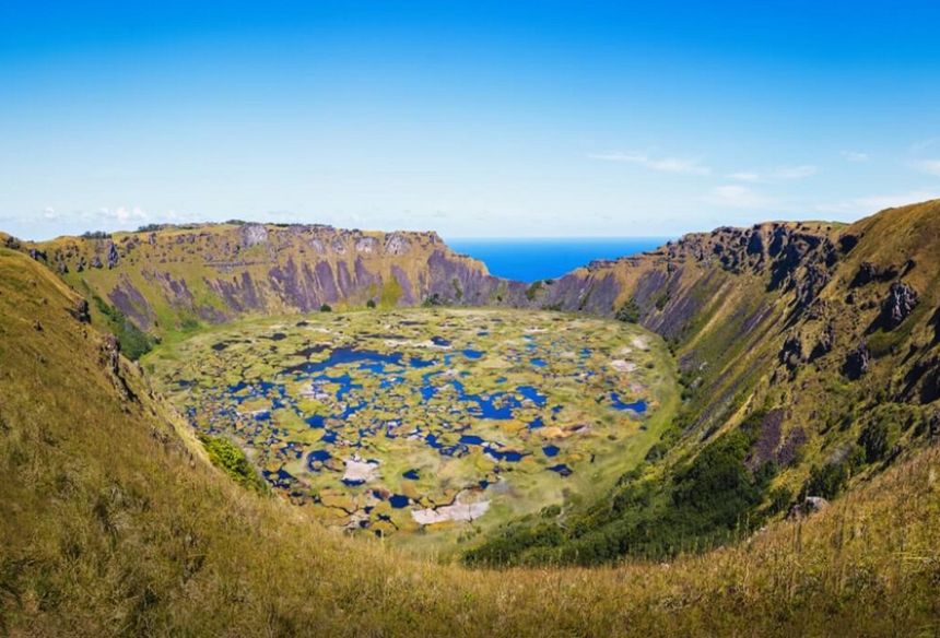 Rano Kau na Wyspie Wielkanocnej