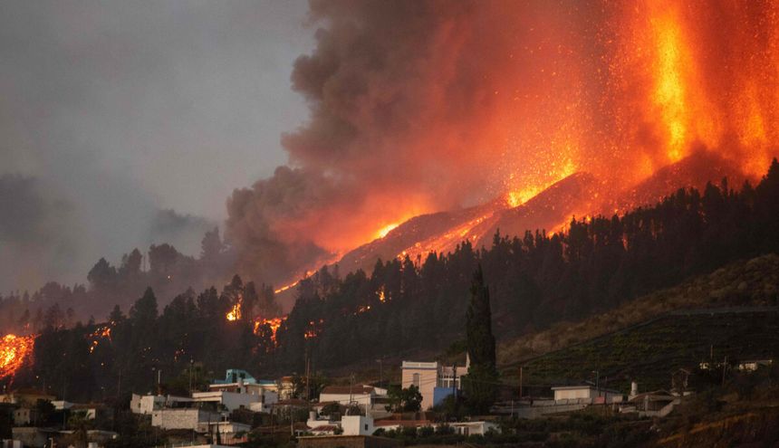Erupcja wulkanu Tajogaite we wrześniu 2021 roku