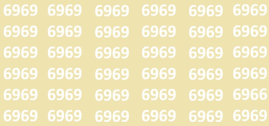 Znajdź błąd wśród liczb 6969