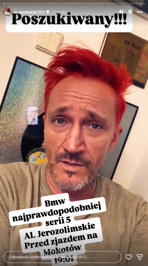 Michał Wiśniewski apeluje do obserwatorów na Instagramie