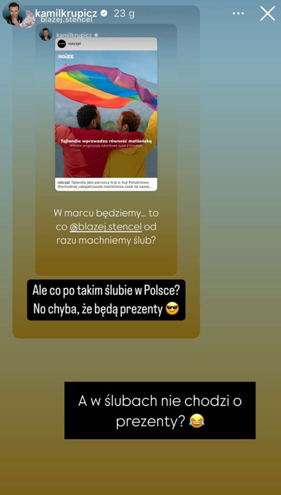Błażej Stencel weźmie ślub z Kamilem Krupiczem?