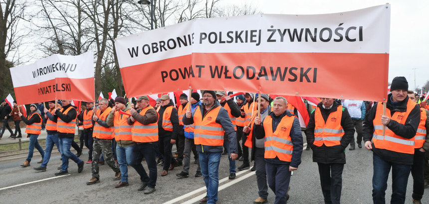 protest rolników w Warszawie