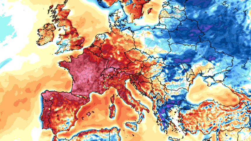 Anomalia temperatury mierzona na wysokości 2 m nad powierzchnią gruntu 17.06