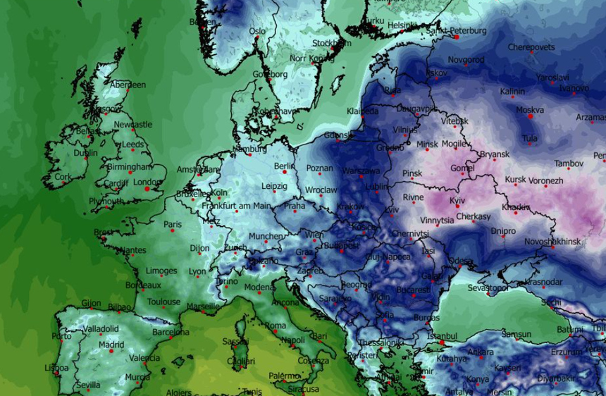 Temperatura mierzona na wysokości 2 m nad powierzchnią gruntu 19.01