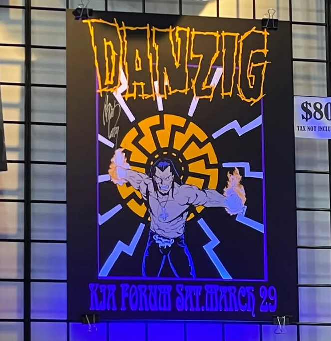 Danzig plakat z symbolem Czarnego słońca