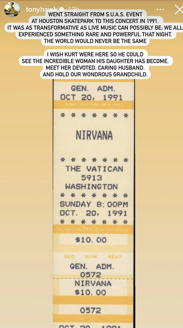 Bilet na koncert Nirvany