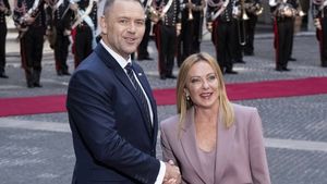 Karol Nawrocki i Giorgia Meloni