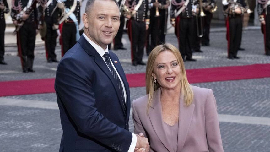Karol Nawrocki i Giorgia Meloni