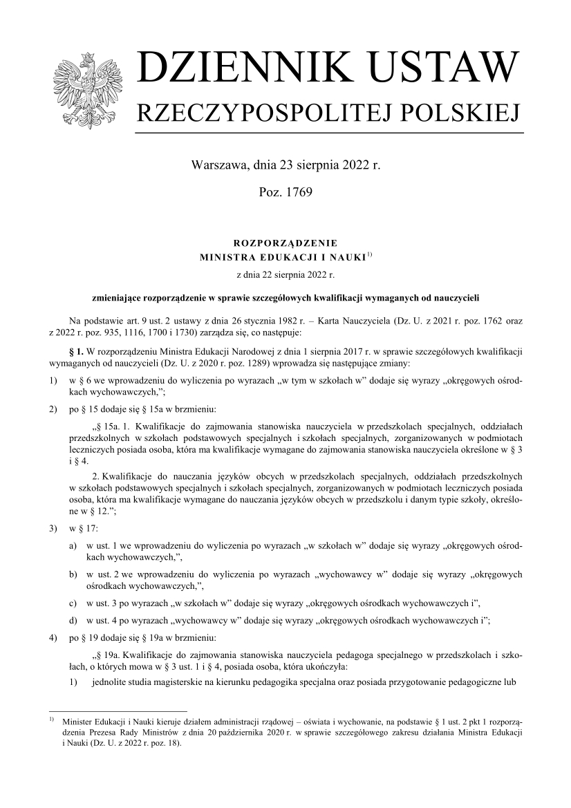 Rozporządzenie MEiN 