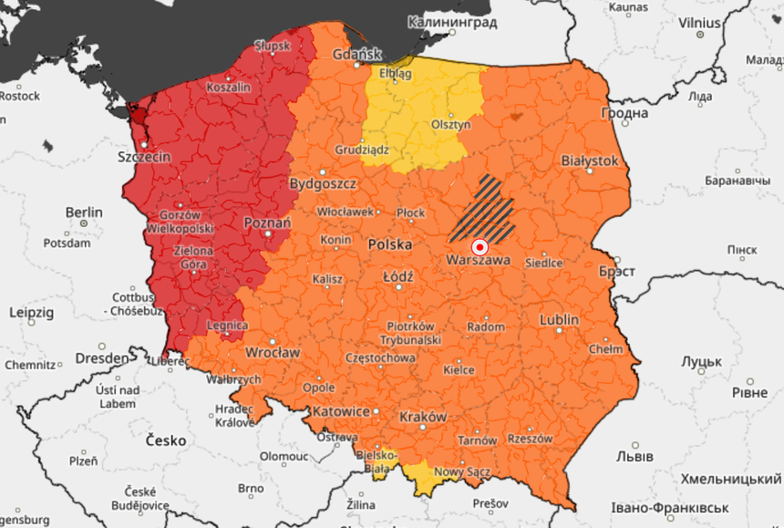 Ostrzeżenia IMGW w środę 10 lipca