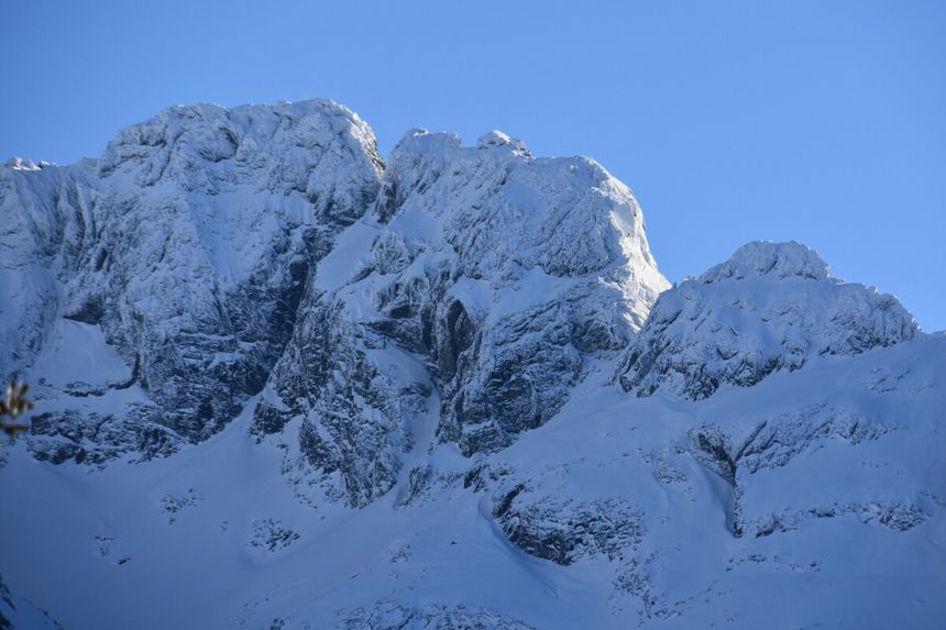Tatry w zimie. Widok na Kozi Wierch