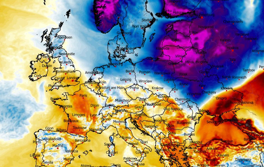 Anomalia temperatury mierzona na wysokości 2 m nad powierzchnią gruntu 30.01