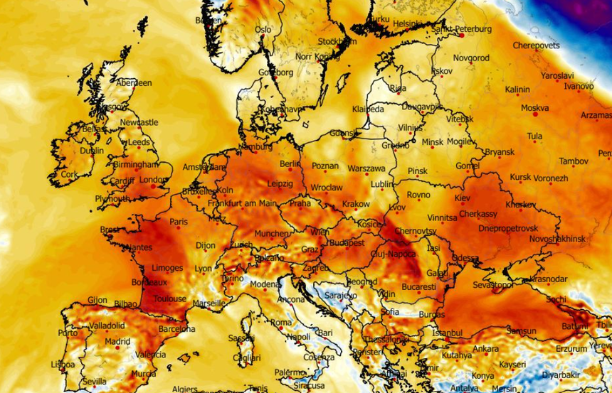 Anomalia temperatury na wysokości 2 m 07.12