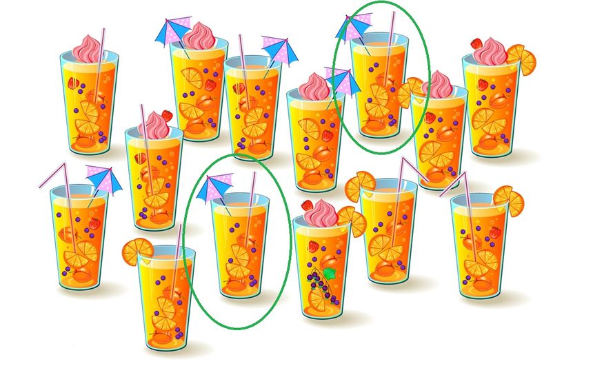 Zagadka obrazkowa z drinkami. Rozwiązanie