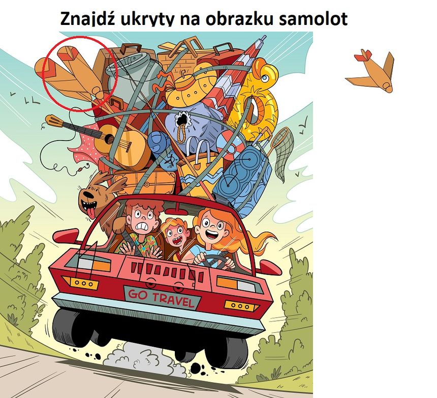 Znajdź ukryty samolot: rozwiązanie