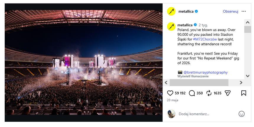 Metallica - Chorzów