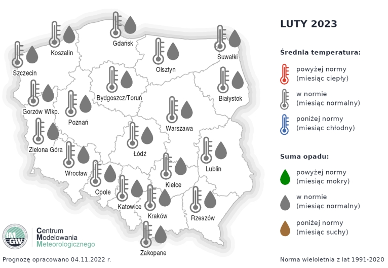 Prognoza pogody na luty - IMGW