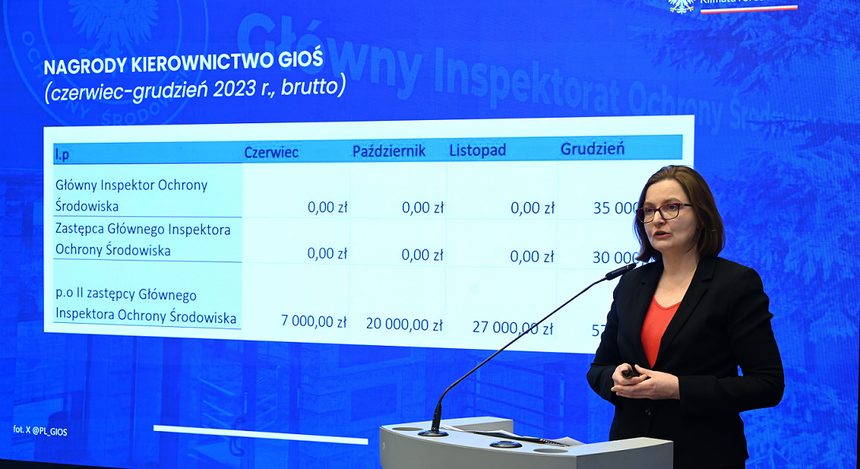 Anita Sowińska na konferencji prasowej