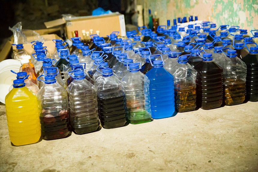 Białystok, nielegalny alkohol skonfiskowany