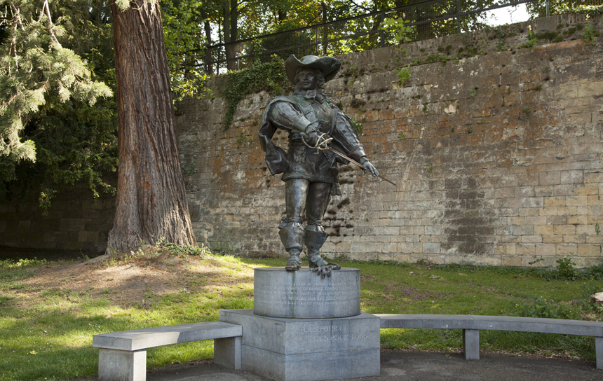D'Artagnan. Pomnik w Maastricht, niedaleko miejsca śmierci