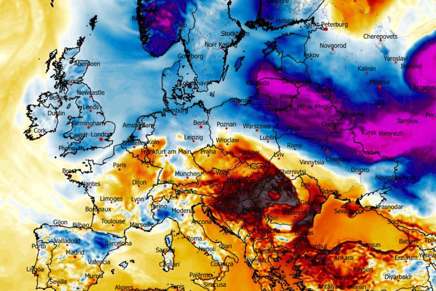 Anomalia temperatury mierzona na wysokości 2 m nad powierzchnią gruntu 05.02
