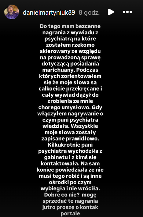 Wpis Daniela Martyniuka