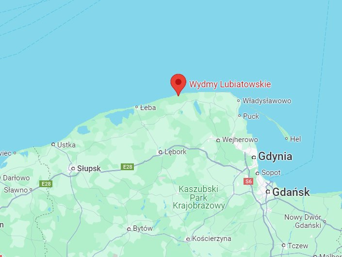 Położenie Wydmy Lubiatowskiej