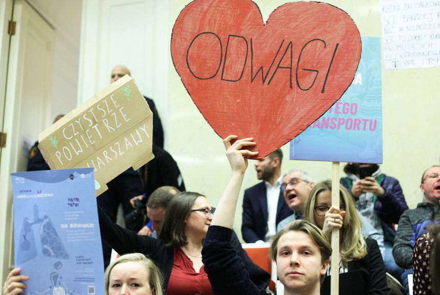 Warszawa. Zwolennicy Stref Czystego Transportu