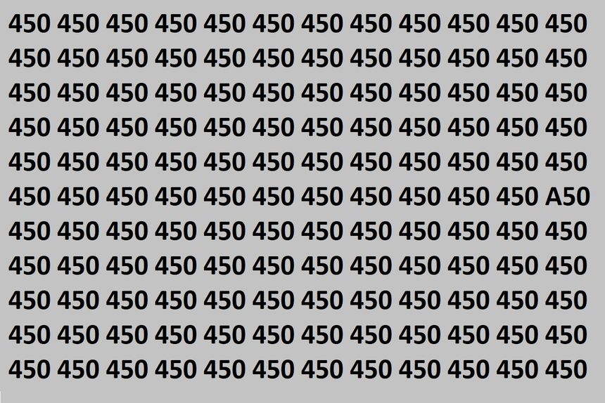 Znajdź błędnie zapisaną liczbę 450. Zadanie