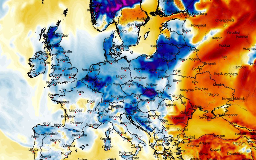Anomalia temperatury mierzona na wysokości 2 m nad powierzchnią gruntu 02.02
