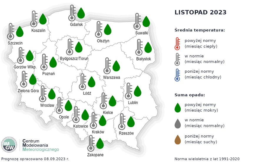 Prognoza na listopad 2023 r.