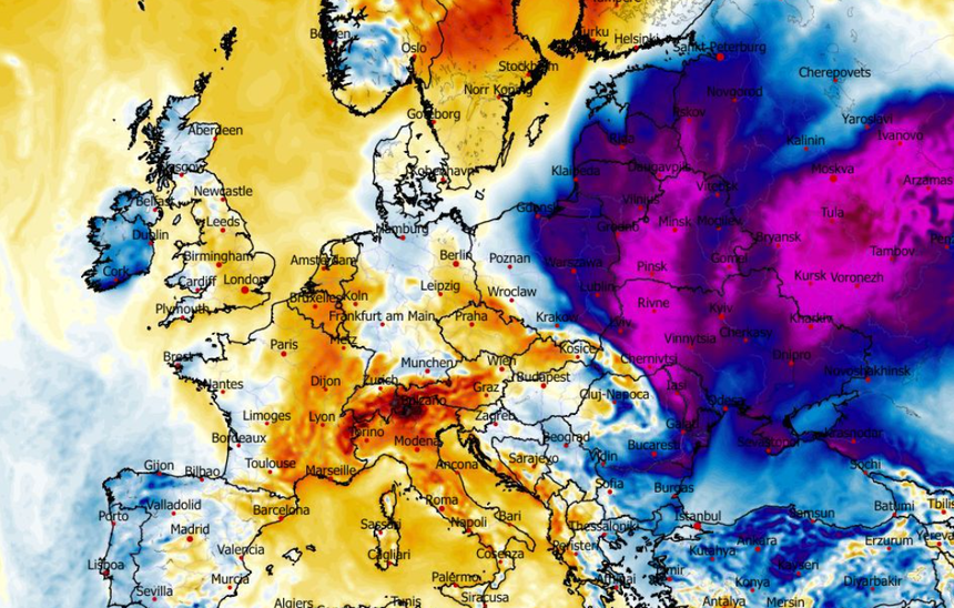 Anomalia temperatury mierzona na wysokości 2 m nad powierzchnią gruntu 17.01