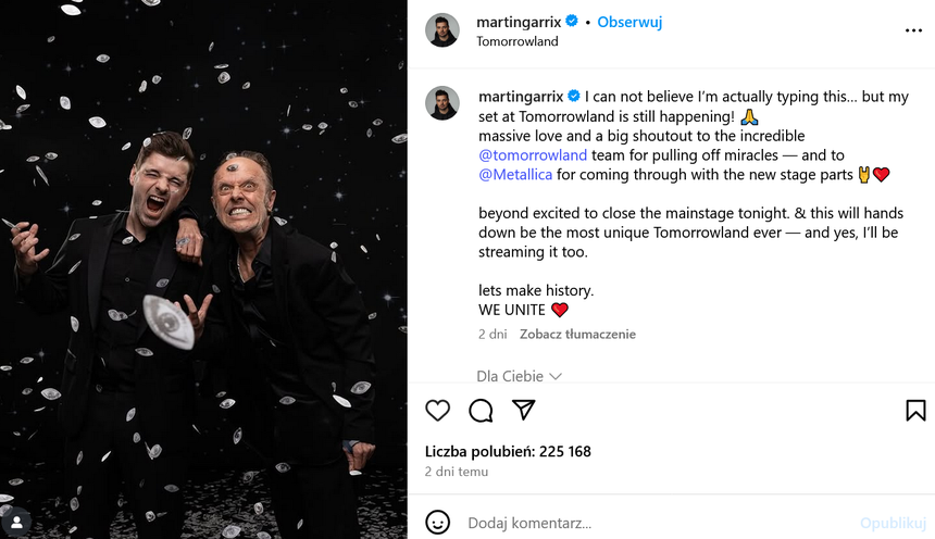 Martin Garrix i Lars Ulrich