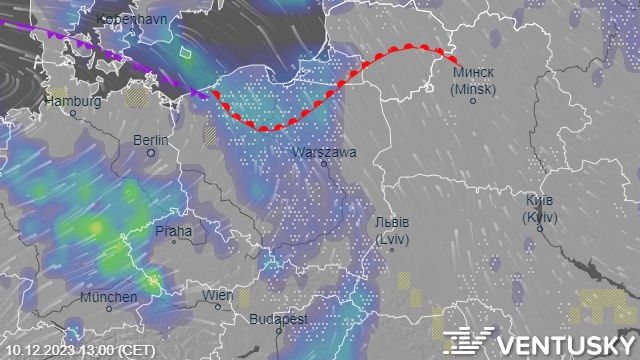 w niedzielę strefa groźnych opadów obejmie niemal cały kraj