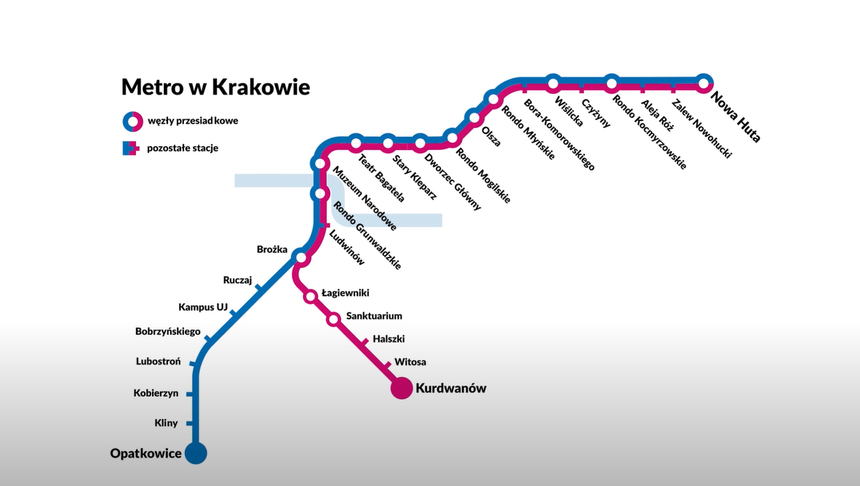 Metro w Krakowie, trasa i stacje
