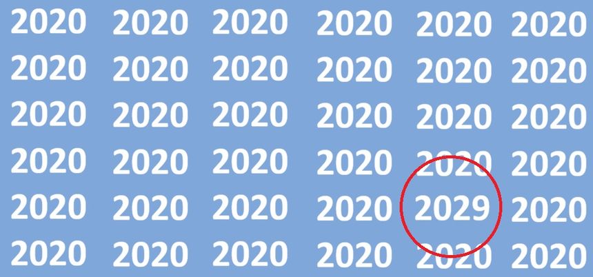 Znajdź błędnie zapisaną liczbę 2020. Rozwiązanie
