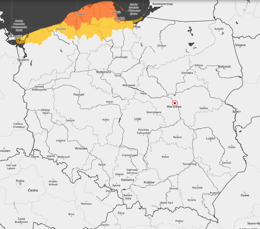 mapa alertów IMGW