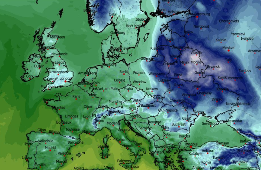 Temperatura mierzona na wysokości 2 m nad powierzchnią gruntu 14.01