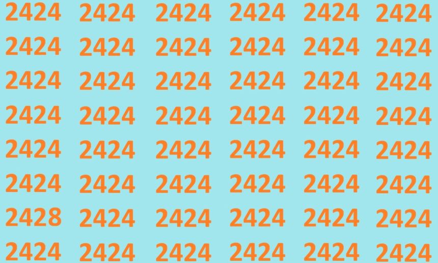 Znajdź błędnie zapisaną liczbę 2424