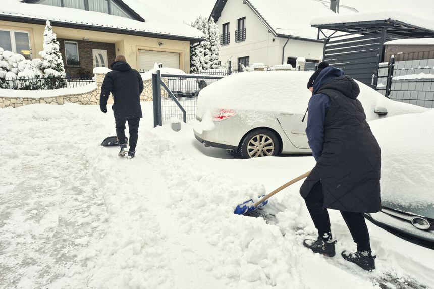 Wieliczka, atak zimy i śnieg
