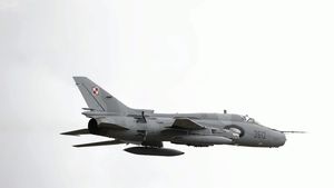 Myśliwiec SU 22 podczas ćwiczeń