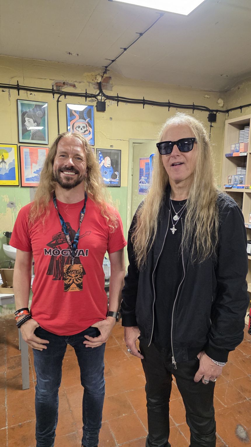 Marcin Bąkiewicz i Jerry Cantrell z Alice in Chains