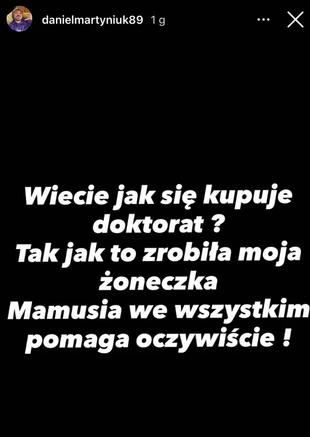 Daniel Martyniuk o żonie