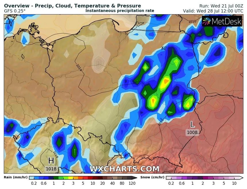 Upał i burze w Polsce