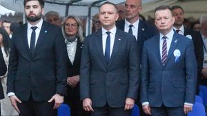 Jakub Banaszek, Karol Nawrocki i Mariusz Błaszczak