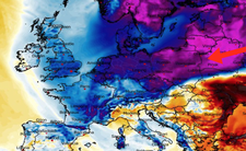 Anomalia temperatury mierzona na wysokości 2 m nad powierzchnią gruntu 09.03
