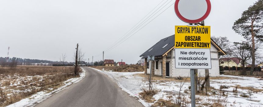 Tablica informująca o obszarze zapowietrzonym