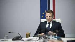 Macron zdalnie na spotkaniu Koalicji Chętnych