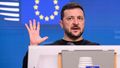 Wołodymyr Zełenski przemawia w Brukseli, 2024 r.