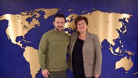 Prezydent Zełenski w siedzibie Międzynarodowego Funduszu Walutowego